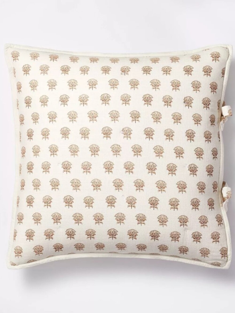 Euro‎ Lofty Cotton Slub Woodblock Floral Sham Mauve – Threshold Studio McGee
